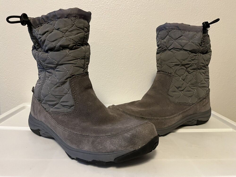 Merrell Approach Nova Womens 6.5 Gray Boots Booties Suede Fur Warm Winter Casual